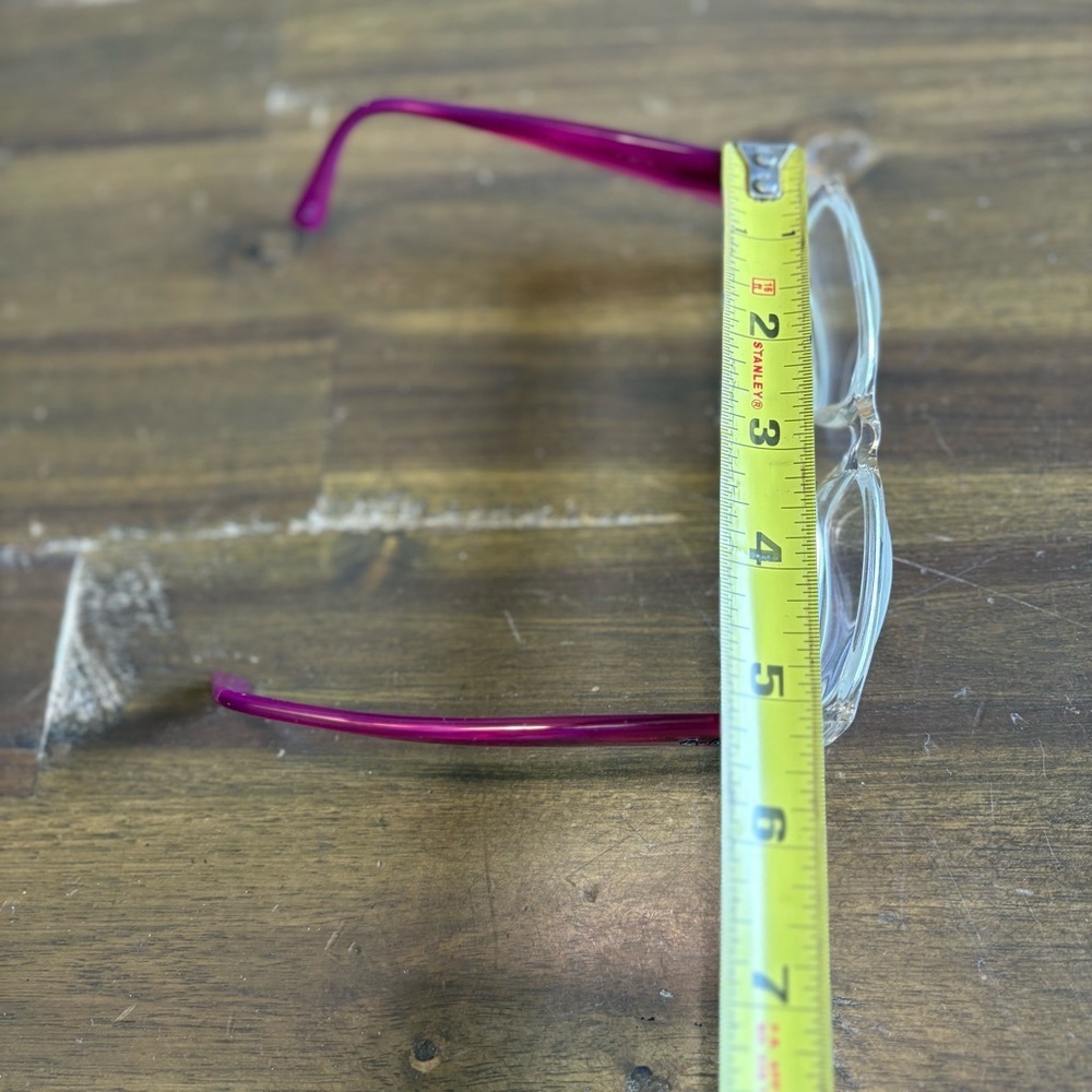 Ray-Ban Eye Glasses Clear Fram Pink Purple Reading - Picture 5 of 8